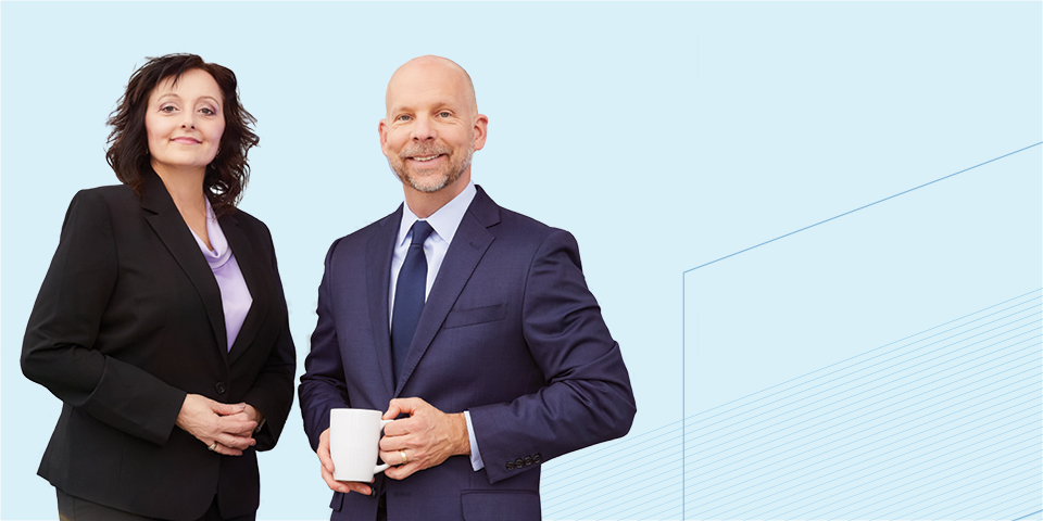 Two Liberty associates professionally dressed.